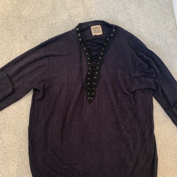 LF oversized lace up sweater - Picture 2 of 3